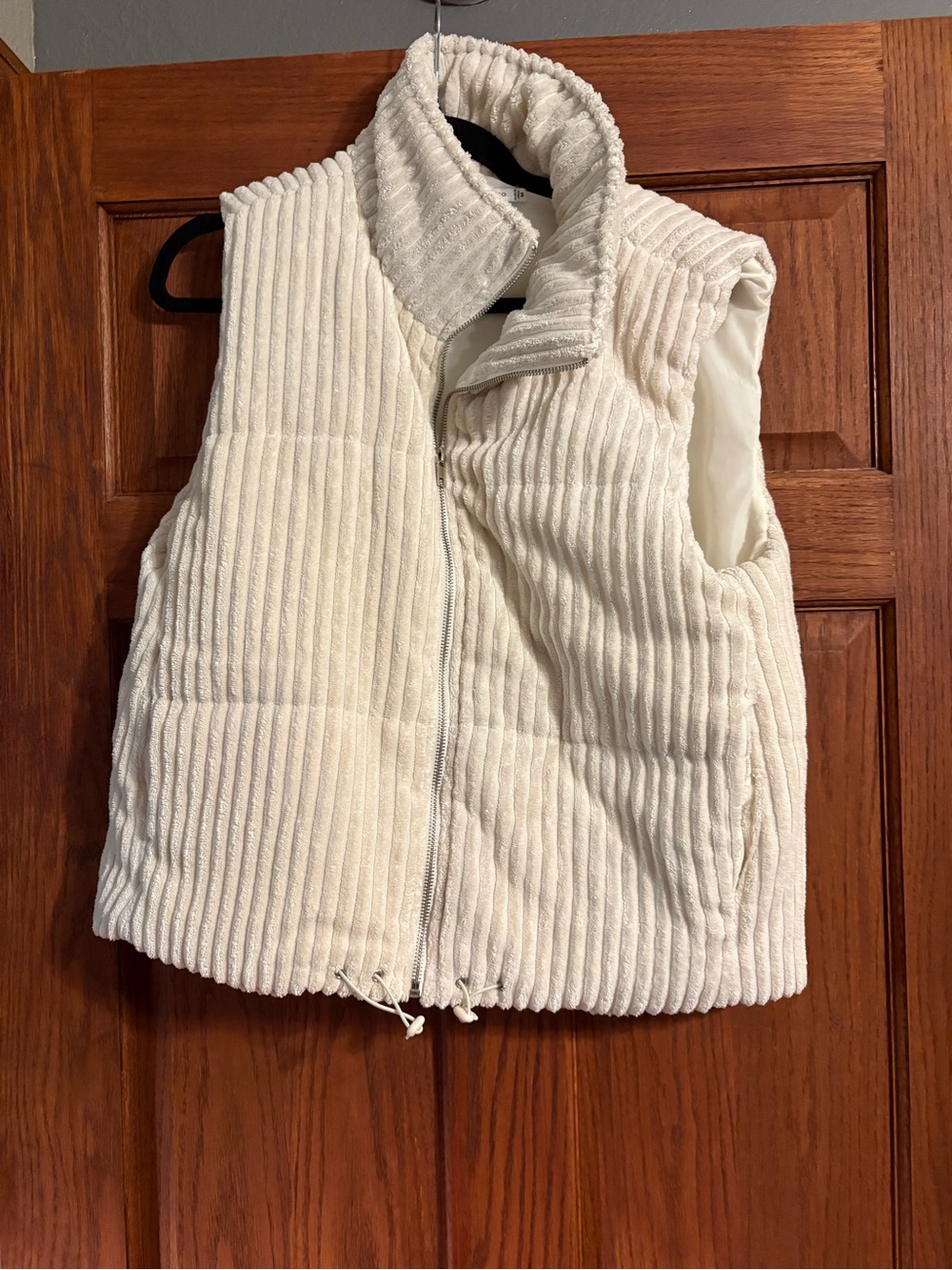 Staccato Cream Quilted Corduroy Women’s Vest